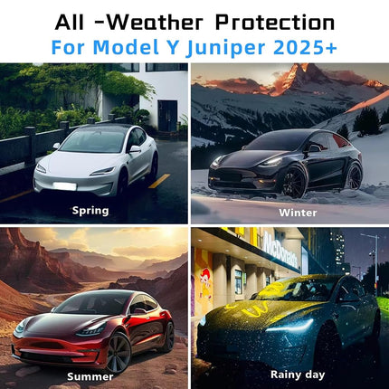 CYBERBEANS 4Pcs New Version for Tesla Model Y Launch/Juniper Mud Flaps Accessories 2025,Flexible Mudflaps No Drilling/Tape Splash Guards All Weather Protector Fenders