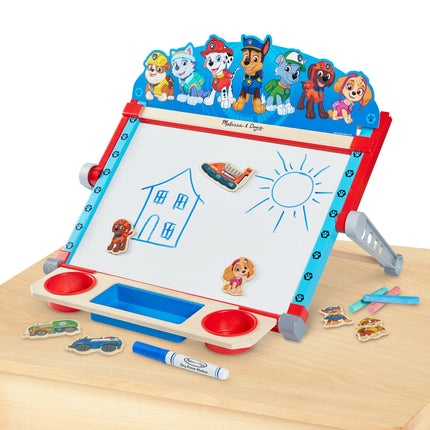 Melissa & Doug PAW Patrol Wooden Double-Sided Tabletop Art Centre Easel, Multicolor, 33274