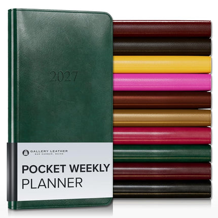 Gallery Leather Pocket Weekly Monthly Planner 2027
