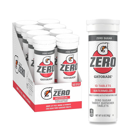 Gatorade Zero Tablets: Zero Sugar, All The Electrolytes, Watermelon, Pack of 10 (4 Pieces)
