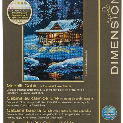 Dimensions Moonlit Cabin, Cotton, Navy