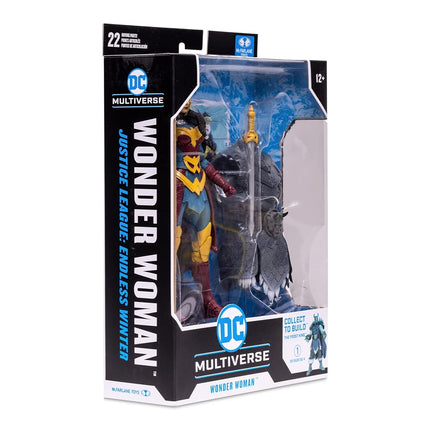 McFarlane Toys, 7-Inch DC Endless Winter Wonder Woman Action Figure with 22 Moving Parts, Collectible DC Figure with Unique Collectible Character Card – Ages 12+