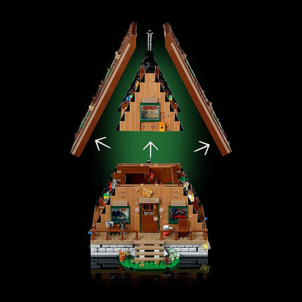 LEGO Ideas A-Frame Cabin 21338 Collectible Display Set, Buildable Model Kit for Adults, Gift for Nature and Architecture Lovers, Includes 4 Customizable Minifigures and 11 Animal Figures