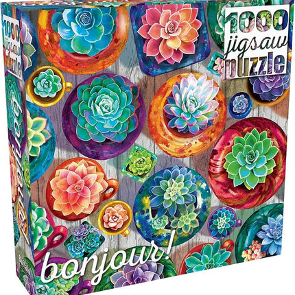 Buffalo Games - Gina Jane Lee - Succulent Selection - 1000 Piece Jigsaw Puzzle for Adults -Challenging Puzzle Perfect for Game Nights - Finished Size is 26.75 x 19.75