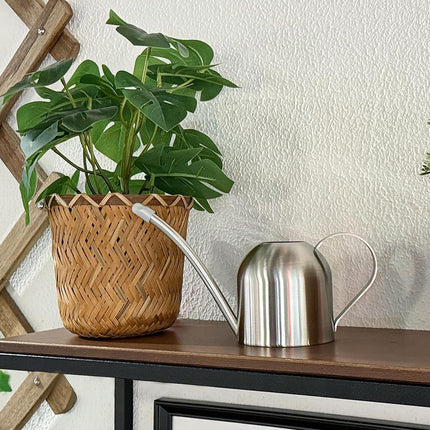 IMEEA 15oz/450ml Small Watering Can Stainless Steel Watering Can for Indoor Plants Office Windowsill Bonsai Succulent