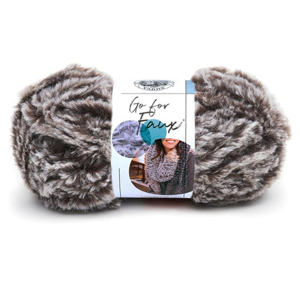 Lion Brand Yarn Go for Faux, Bulky Faux Fur Yarn f