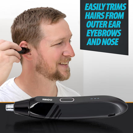 Nose Hair Trimmer for Men Women - Electric Nose Hair Clipper with Replaceable Stainless Steel Blade, Powerful 8000RPM Motor, Wet/Dry Use, Travel Lock, Portable Design USB Rechargeable