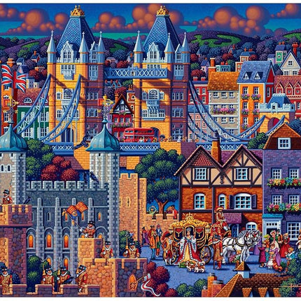 Buffalo Games - Eric Dowdle - London Tower - 1000 Piece Jigsaw Puzzle for Adults - Challenging Puzzle Perfect for Game Nights - Finished Size is 26.75 x 19.75