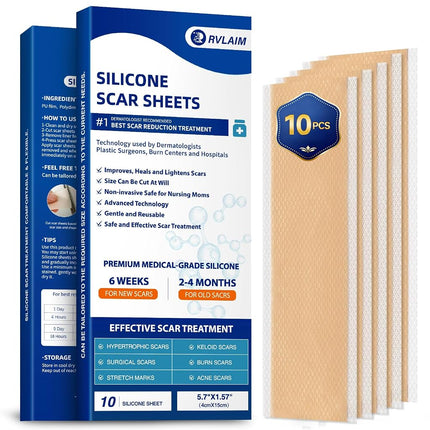 Rvlaim Silicone Scar Sheets, Silicone Scar Tape(5.