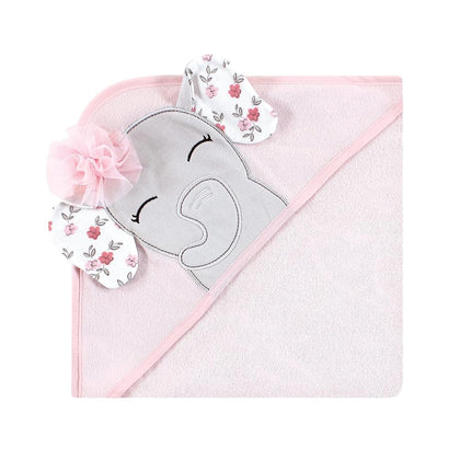 Hudson Baby Toallas con capucha ricas en algodón para bebés unisex, diseño de elefante bonito floral, talla única