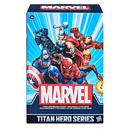 Marvel Titan Hero Series Action Figure Multipack, 6 Action Figures, 30-cm Toys, Inspired Comics, for Children Aged 4 and Up