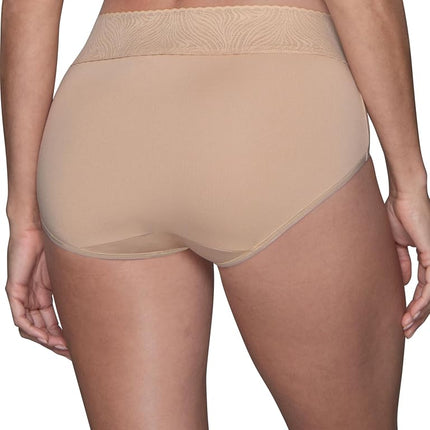 Vanity Fair Women's Effortless Brief Knickers Panty, 18, Natural