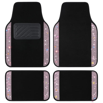 VarCozy Shining Rhinestones Floor Mats for Cars, S