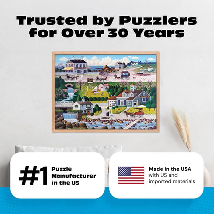 Buffalo Games – Charles Wysocki - Cricket Hawk Habor - Siver Select 1000 Piece Jigsaw Puzzle - Colorful Puzzles for Adults – Precision-Cut Pieces