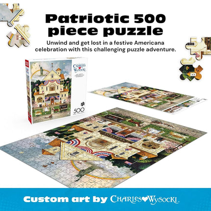 Buffalo Games - Charles Wysocki - Lady Liberty's Independence Day Enterprising - 500 Piece Jigsaw Puzzle for Adults Challenging Puzzle - Finished Size 21.25 x 15.00