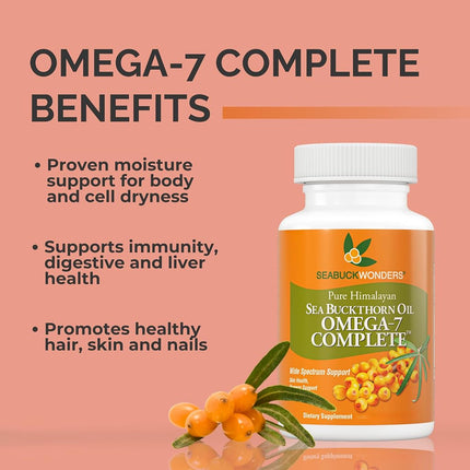 Seabuck Wonders - Sea Buckthorn Oil Blend Omega-7 Complete 500 mg. - 60 Softgels