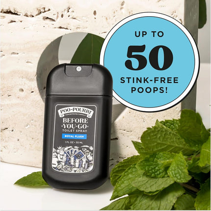 Poo-Pourri Before-You-Go Toilet Spray, Royal Flush, 1 Fl Oz Pocket Travel Size - Eucalyptus and Spearmint, CP12735