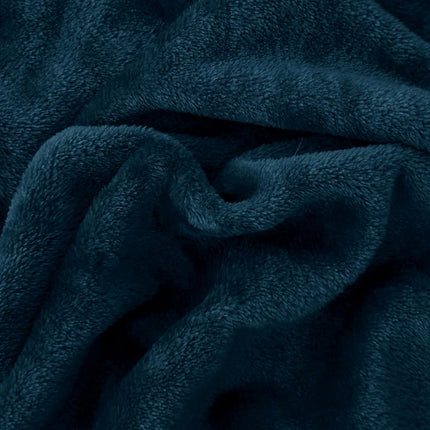 Elegant Comfort Luxuriously Soft 4-Piece Velvet Plush Flannel Sheet Set - Premium Quality - Cozy Warm, Anti-Static, Non Pilling Fuzzy Velvet Flannel Fleece Deep Pocket Sheet Set - Twin XL, Navy