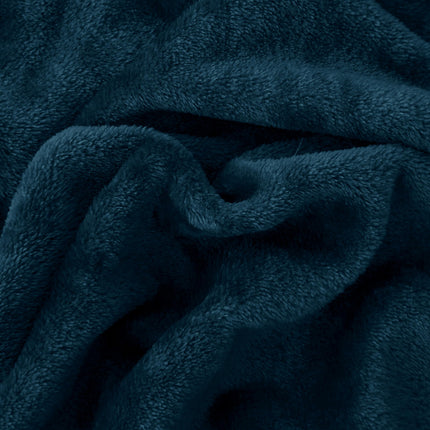 Elegant Comfort Luxuriously Soft 4-Piece Velvet Plush Flannel Sheet Set - Premium Quality - Cozy Warm, Anti-Static, Non Pilling Fuzzy Velvet Flannel Fleece Deep Pocket Sheet Set - Twin XL, Navy