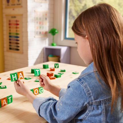 Magna-Tiles microMAGS Learn Letters 56-Piece Magnetic Construction Set, The Original Magnetic Building Brand