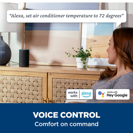 GE AWCS12WWA Window Air Conditioner, Wi-Fi Enabled, Energy-Efficient Cooling for Large Rooms up to 550 sq ft, Easy Install Kit, Control Using Remote or Smartphone App, New 12,000 BTU, White