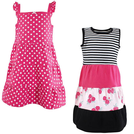 Robes en coton Hudson Baby pour bébés filles, Roses noirs, 3T