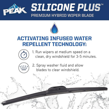 PEAK Silicone Plus Windshield Wiper Blade, 24-Inch (Pack of 1)