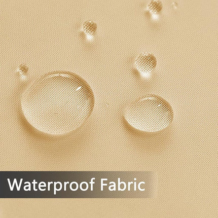 SpaceDresser Waterproof Outdoor Sheer Curtains for Patio - 2 Panels Rod Pocket Indoor Voile Sheer Curtain for Living Room,52W x 96L inch, Beige