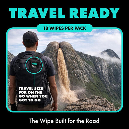 DUDE Wipes - Flushable Wipes Travel Pack - 6 Pack, 108 Wipes - Mint Chill Extra-Large Adult Wet Wipes - Vitamin-E, Aloe Vera, Eucalyptus, and Tea Tree Oils - Septic and Sewer Safe Butt Wipes