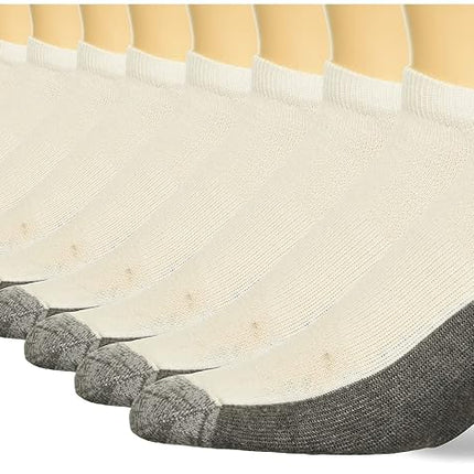 Hanes Men's Socks, X-Temp Cushioned No Show Socks, 12-Pack, White, 6-12