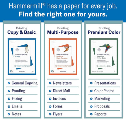 HAMMERMILL Premium Color Copy Cover Cardstock, Blanc, 19x13, 80lb, 100 Bright, 3 paquets / 700 feuilles