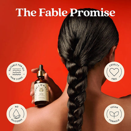 Fable and Mane Pre-Wash Hair Oil 1.8 oz Full Size