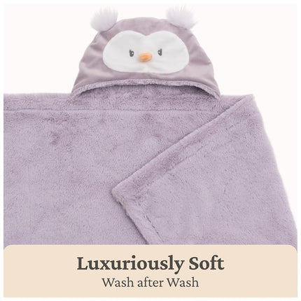 GUND Baby Lil’ Luvs Hooded Blanket, Quinn Owl, Ultra Soft Plush Security Blanket for Babies and Newborns