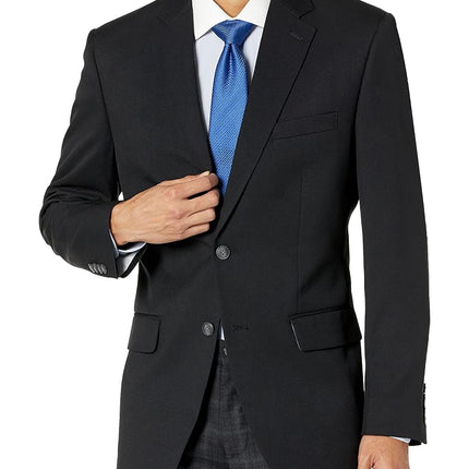 Haggar Traje para hombre de ajuste a medida con rendimiento para viajes - Pantalones y chaquetas, negro, talla 42 corta