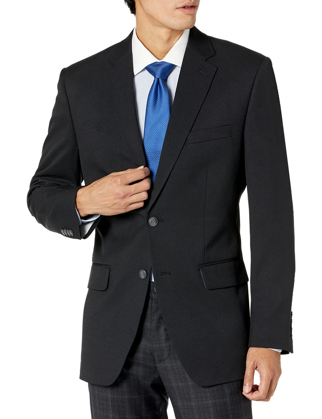 Haggar Men's Travel Performance Tailored Fit Suit Separates - Pants & Jackets, Black, 42 Short