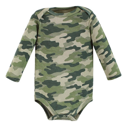 Hudson Baby unisex-baby Cotton Long-sleeve Bodysuits, Animal Adventure, 6-9 Months