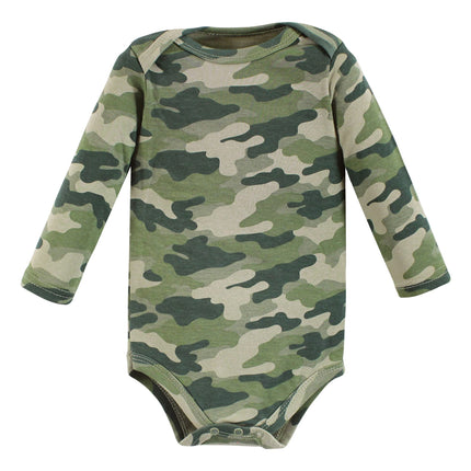 Hudson Baby unisex-baby Cotton Long-sleeve Bodysuits, Animal Adventure, 6-9 Months