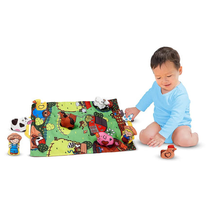 Melissa & Doug Take-Along Farm Play Mat Travel Toy for Babies 6 Months+