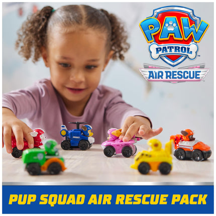 La Patrulla Canina: Rescate Aéreo, Set de Regalo de 6 Coches de Juguete Pup Squad Racers con Chase, Marshall, Skye, Rubble, Rocky y Zuma, Juguetes para Niños y Niñas de 3 Años en Adelante