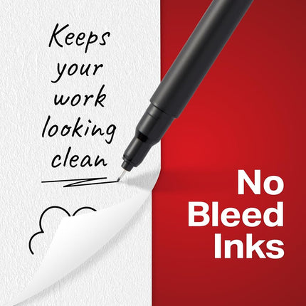 Sharpie Fine Pens Pen Fineliner Pen – Black 12pièce (S) (Black, Black, Grey)