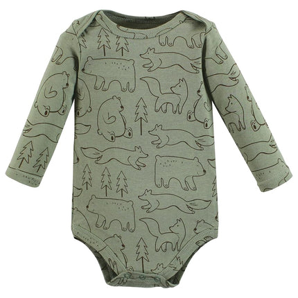 Hudson Baby mamelucos de manga larga de algodón unisex para bebé, animales de campamento, 9-12 meses