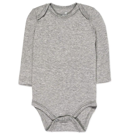 HonestBaby Baby 5-Pack Organic Cotton Long Sleeve Bodysuits - grey - 24 Months