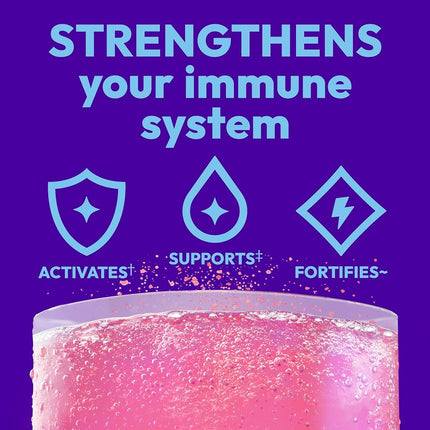 Emergen-C Immune+ System Support Dietary Supplement with Vitamin D (Raspberry Flavor, 30-Count 0.32 oz. Packets)