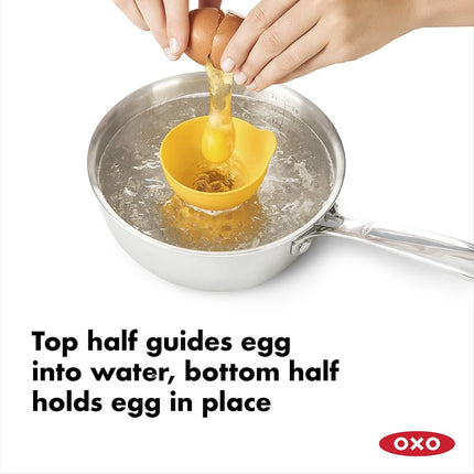 OXO 11207000 OXO GG Silicone Egg Poacher 2 Pack Quick Cooking, Yellow, One Size