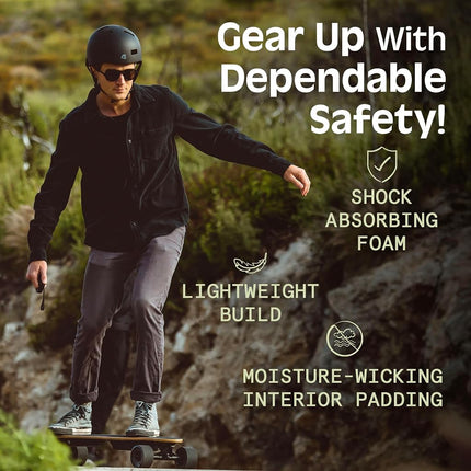 Retrospec Dakota Bicycle/Skateboard Helmet for Adults - Commuter, Bike, Skate, Scooter, Longboard & Incline Skating - Highly Protective & Premium Ventilation- Large - Matte Black
