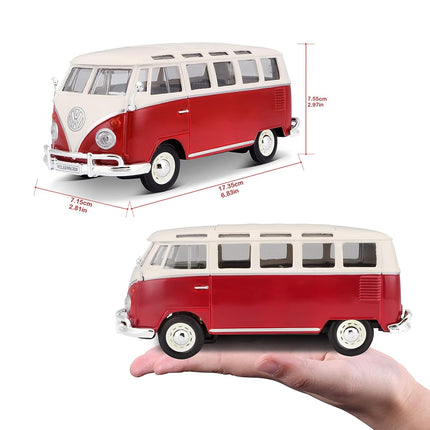 Maisto VW Bus Samba model car scale 1 25, doors and tailgate to open, 20 cm, color shipped randomly
