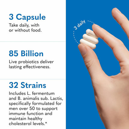 Raw Probiotics for Men 50 and Wiser 90 Capsules