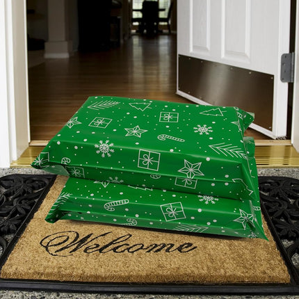 Poly Mailers 10x13 Inch, 100 Pack, Christmas Self-Seal Shipping Bags