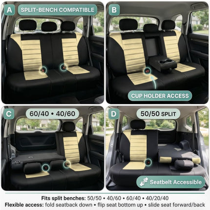 FH Group Automotive Car Seat Covers Front Set Premium 3D Air Mesh Front Seat Covers, Airbag Compatible Universal Fit Interior Accessories for Cars Trucks and SUVs - Burgundy
