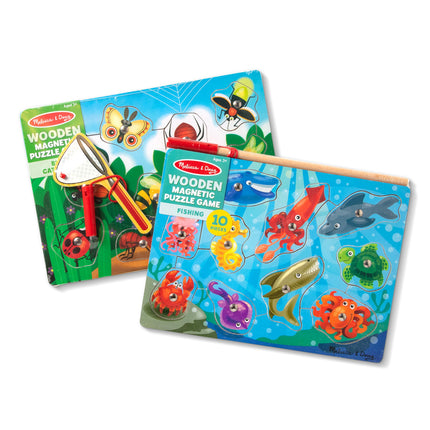 Melissa & Doug Magnetic Wooden Puzzle Game Set: Fi